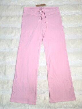 SKIMS Cotton Jersey Low Rise Slim Crop Pants Pink Halite Women XS NEW